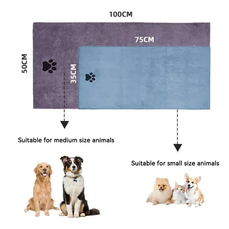Microfibre Pet Bath Towel